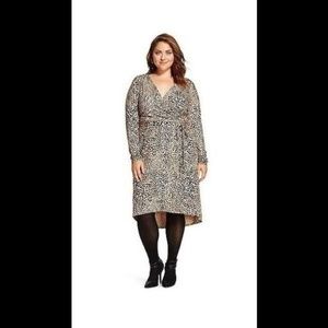 Ava & Viv Surplice Hi-Lo Hem Dress 1X